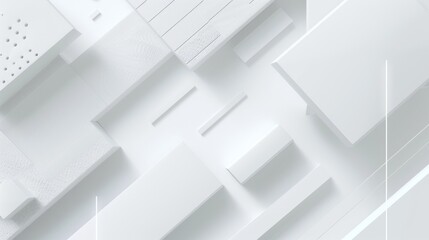 Abstract White Geometric Shapes