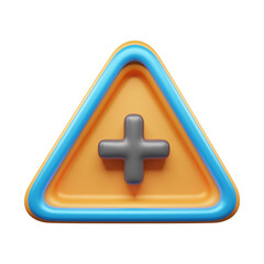 Obraz premium Traffic Sign And Symbol 3D Icon or Road sign 3d icon