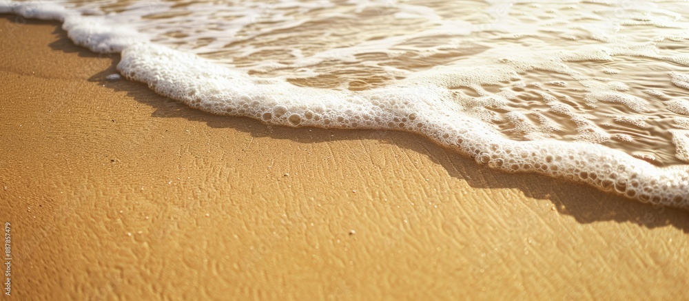 Poster summery beach sand texture with gentle waves perfect for backgrounds and designs ideal for nature th