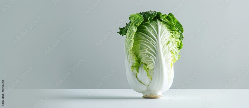 Leinwandbilder Chinese cabbage displayed with a plain white background providing ample copy space for images