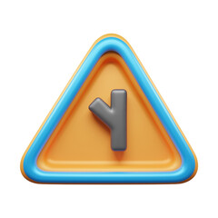 Traffic Sign And Symbol 3D Icon or Road sign 3d icon