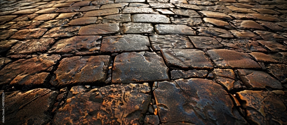 Leinwandbilder unique textures like cobblestones lines and cracks create an intriguing wallpaper design with a dist