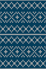 Cotton rhombus argyle knit texture geometric vector seamless. Rug knitwear fabric print. Winter seamless knitted pattern. 