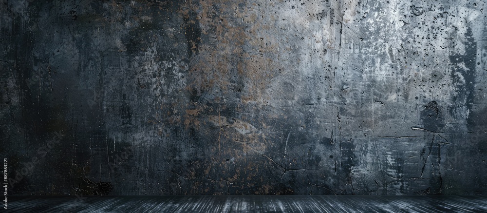Poster Abstract textured background with a dark concrete wall providing copy space image