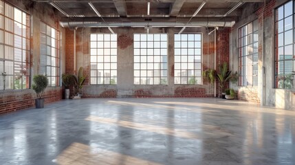 Modern Industrial Loft with Urban View