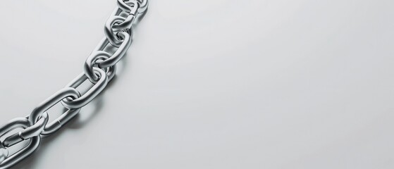 Fototapeta premium A chain is shown with a white background