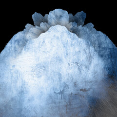 pale blue cloud shape and texture on a black background