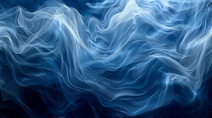 Obraz premium Abstract Blue Ethereal Waves