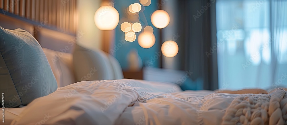 Aufkleber blurry background in the bedroom with space for text or images. with copy space image. place for add