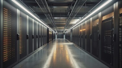 Obraz premium Data Center Corridor