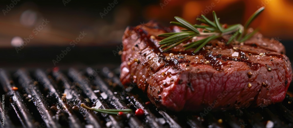 Aufkleber grill ready beef chuck roll steak with copy space image