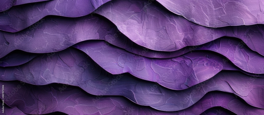 Poster Purple toned paper sheets layered to form a pattern ideal for a copy space image