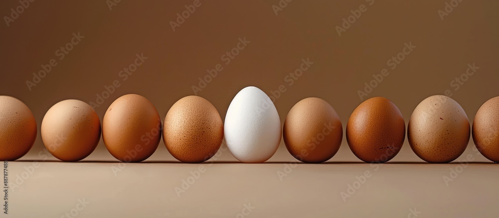 Leinwandbilder Unique egg with distinct features stands out from the rest in a copy space image