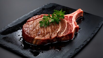 Close up wagyu beef striploin steak 