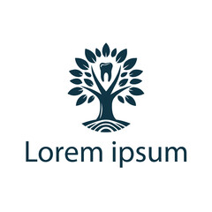 A dental tree logo on a white background