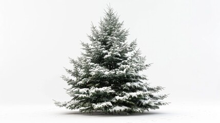 Fototapeta premium Snowy Pine Tree in Winter