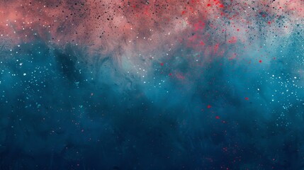 Fototapeta premium Navy to cyan gradient with glowing dots serene Memorial Day backdrop