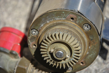 Water pump impeller close-up. water vortex pump repair