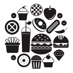 food and drink icons logo vector illustration