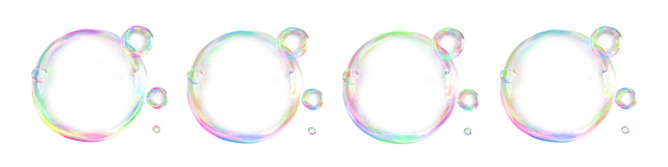 Bubble effects png cut out element set