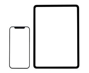 Digital devices mockup png on transparent background