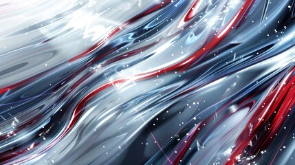 Metallic blue silver textures with red white lines and shimmering lights