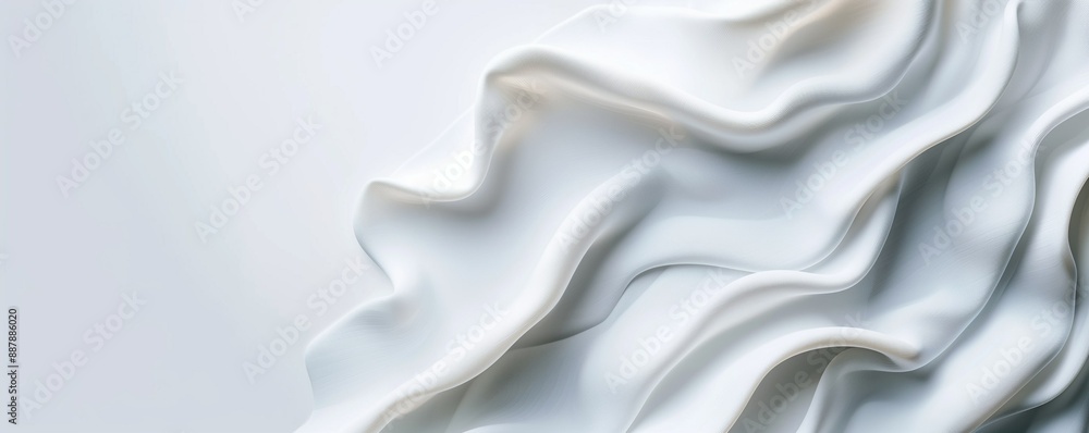 Poster abstract background with silk fabric effect. textile sliding pleats. backdrop for design with copy s