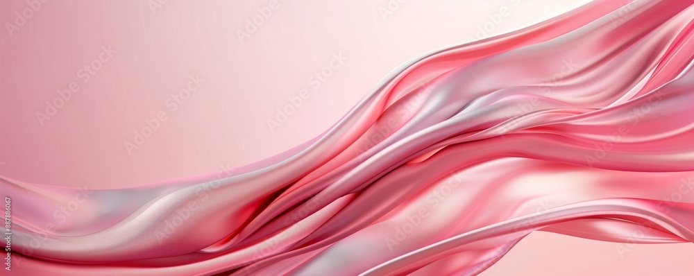 Poster abstract background with silk fabric effect. textile sliding pleats. backdrop for design with copy s