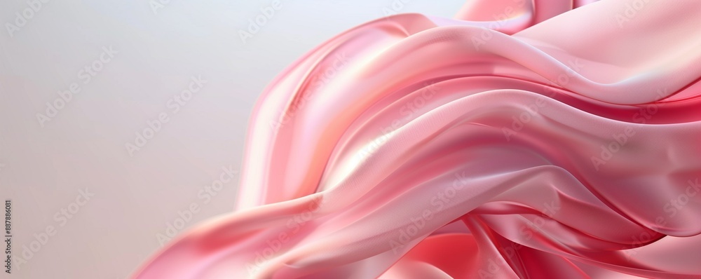 Poster abstract background with silk fabric effect. textile sliding pleats. backdrop for design with copy s