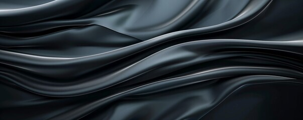 Fototapeta premium Abstract background with silk fabric effect. Textile sliding pleats. Backdrop for design with copy space. Banner, border