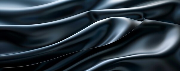 Fototapeta premium Abstract background with silk fabric effect. Textile sliding pleats. Backdrop for design with copy space. Banner, border