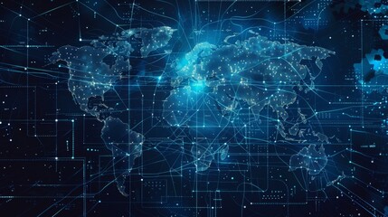 Obraz premium Digital Global Network