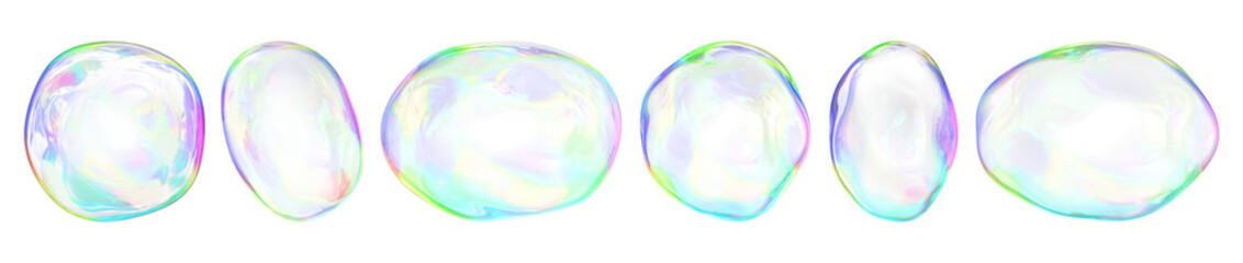 PNG Gradient bubble geometric shape  cut out element set