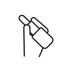 Lipstick outline icons, minimalist vector illustration ,simple transparent graphic element .Isolated on white background