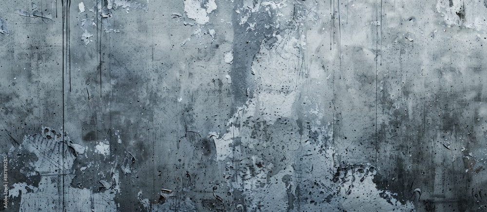 Poster A textured dirty gray concrete wall for use as a background in a copy space image