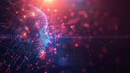 Obraz premium Artificial Intelligence Face