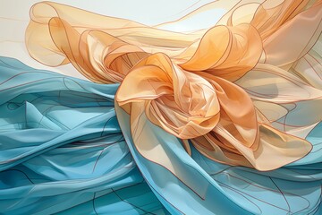 Taffeta Material Structure Background - Generative AI