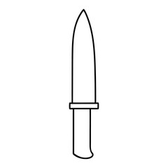 An outline kitchen knife easy drawing