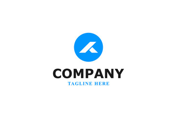 letters k and a inside a modern blue circle logo