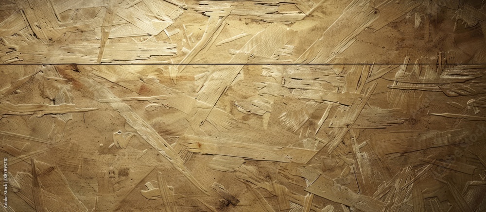 Fototapete Background featuring a textured surface of plywood with empty space for images. with copy space image. Place for adding text or design