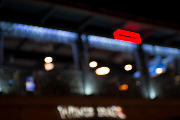 Abstract circular bokeh background of city night light, defocused