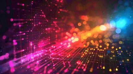 Fototapeta premium Digital Abstract Lights