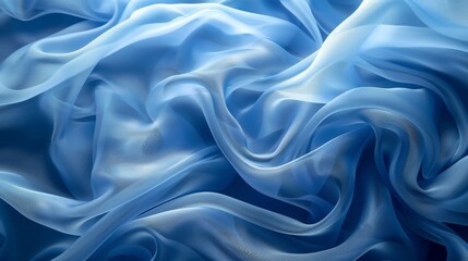 Obraz premium Soft Blue Fabric Folds