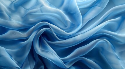 Fototapeta premium Flowing Blue Fabric