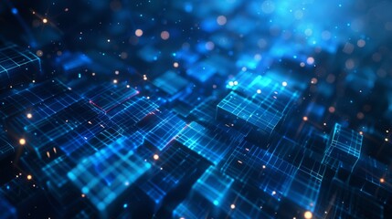 Obraz premium Futuristic Digital Grid