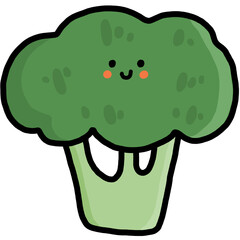 cute cartoon broccoli 