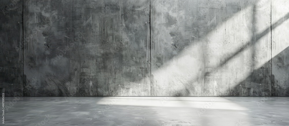 Poster Grey background with blank landscape A4 for copy space image