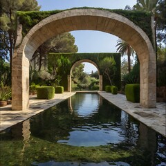 Garden and arch