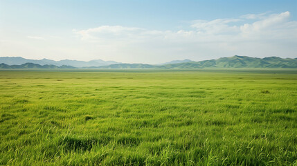 Grassland with blue sky