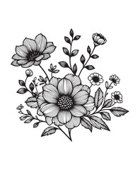 vector flower vector art,graphics flowers icons set,vintage illustration flower clipart,vector flowers flat style artwork design.